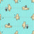 Classic Pooh Pinstripes in Bright Turquoise Image