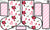 Christmas Stocking Craft Panel: Petals of Peace with Pink Stripe – Reindeer Games Collection by Patternmint Image