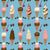 Soft-Serve Ice Cream Cones Blue Image