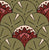 Water Lily Scallops Safari Tones Burgundy Red and Dusty Pink Image