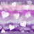 Heart shaped clouds floating in gradient sky of fuchsia purples Image