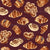 Pastry Time on plum - pastry on linen texture background - Coffee Time Collection Image