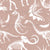 Dinosaur skeletons by MirabellePrint / Blush linen textured background Image