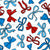 Patriotic Coquette Bows Red White Blue Image