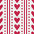 Hearts and Dots Vertical Rows_Red and White Image