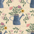 Watering Can with lovely wildflowers and leaf branches in a neutral yellow color background. Image