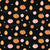 Halloween Pink and Orange Pumpkins and Bugs on Black Small Scale Image