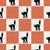 Scaredy Cat Checkerboard in Orange and White Image
