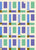 Happy retro checks periwinkle, mint, moss Geometric checkerboard pattern in cold chalky colors. Basic abstract pattern. Vintage look. Image