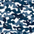 Camouflage print, Mini Camo, Denim friendly, Navy Blue, Denim Blue, white, Athletic Wear camo. Fashion Camo print, Unisex camo, Boys camo, mens camo Image
