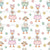 Sweet Spring Goose Easer Floral Spring Ducks in White Image
