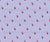 Modern Double Outlined Hearts in Airy Diagonals in Pink and Red on Periwinkle Blue Image