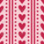 Hearts and Dots Vertical Rows_Red and Pink Image
