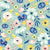 Whimsical Eliza Summer Floral on Aqua Blue Image