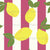 Pink & White Striped Lemon Fruit Flower Blossom Pattern - Bright,  Lemon Reverie Collection by Brookebecker Image