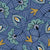 Blue flower african pattern Image