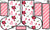 Christmas Stocking Craft Panel: Petals of Peace with Salmon Stripe – Reindeer Games Collection by Patternmint Image