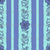 Liliths Scrolls Floral Stripes Glaucous Blue & Blue Image