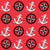 Naval Pattern, Anchors and Compasses, Navy Red Background Image