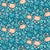 Rock Pool Crabs, Sea Snails, Fish and Shells in Peach, Blue, Green on a Navy Blue Background Image