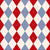 Argyle Pattern, White Red Blue, Orange Stitching Image