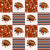 Team Spirit Football Patchwork Chicago Bears Colors Burnt Orange Navy and White for Cheater Quilt or Blanket Image
