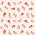 Pink and Orange Roses and Dots on Pastel Orange, part of the Minimalist Roses Collection Image