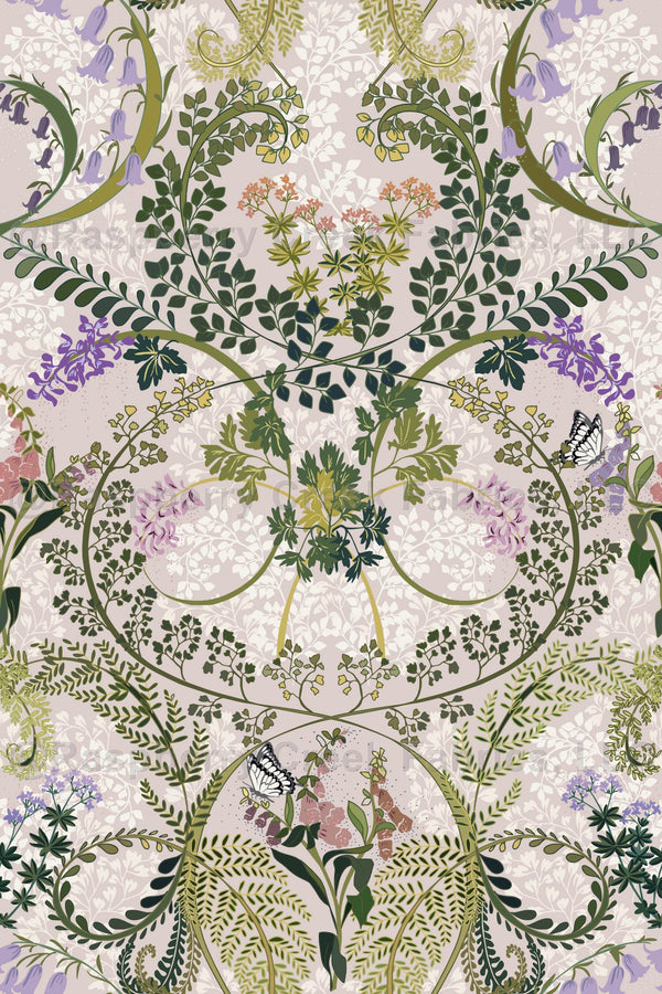Woodland fauna creme, Vibrant and moody pattern to bring the freshness ...