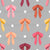Pretty pink and peach bows and polka dots on grey Image