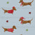 Dachshund through the snow (on frosty blue - part of the festive friends collection) Image