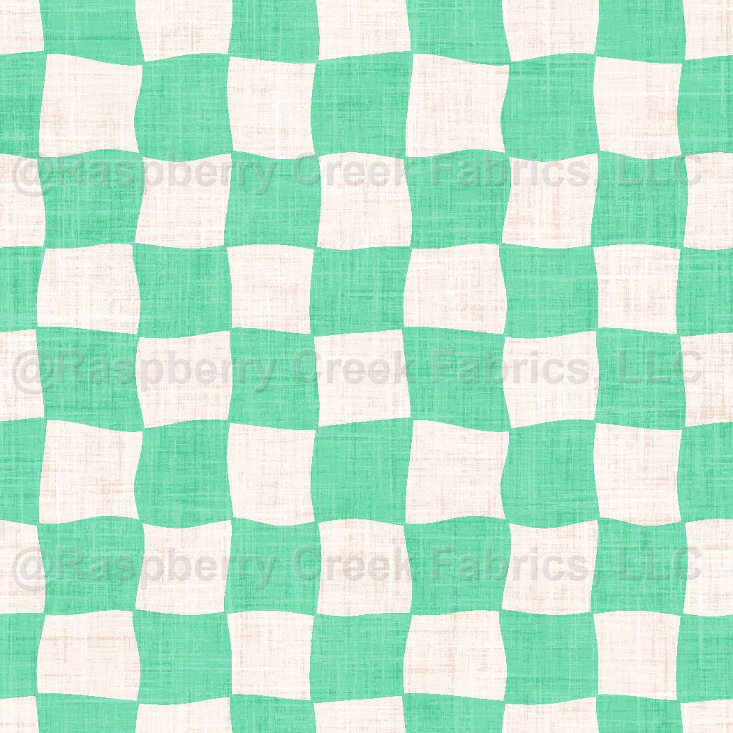 Skate Park Remix Funky Check in Green and White