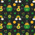 St Patricks Day Lucky Icons on Charcoal Gray Image