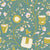 [L] Vintage Floral Tea Picnic - Muted Vintage Green #P240121 Image