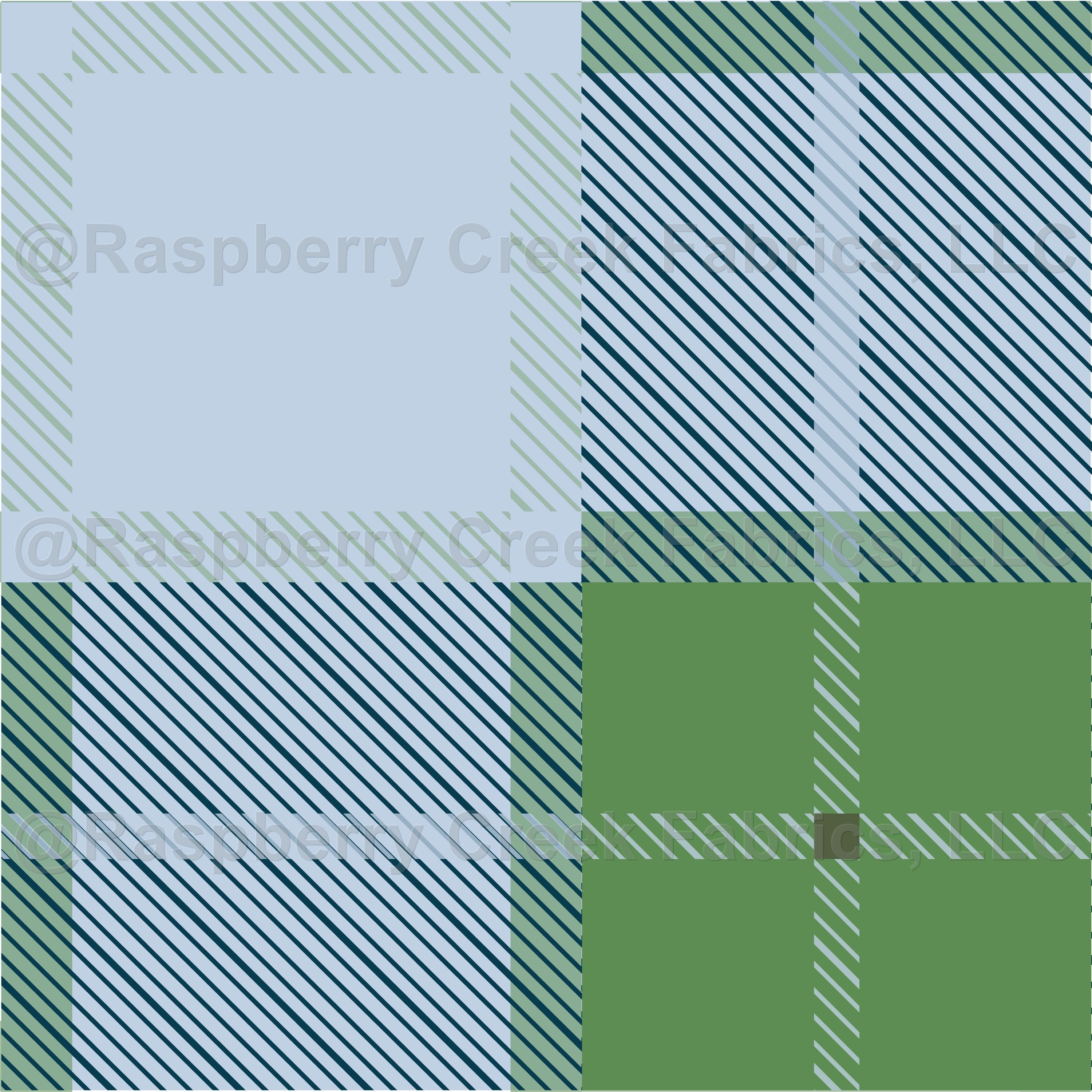 Tartan green Fabric, Raspberry Creek Fabrics