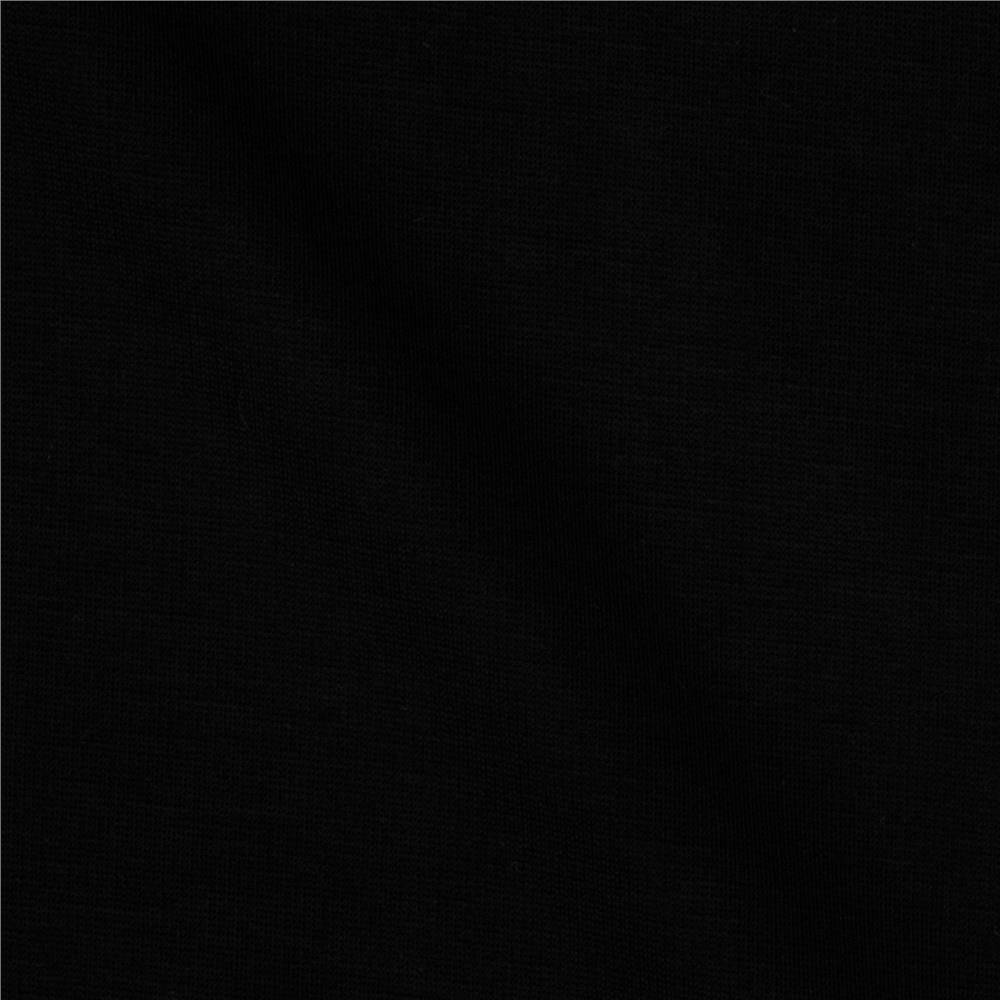 Solid Black Cotton Poly Poplin