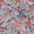 whimsical songbird floral william morris style BLUE + PEACH Image
