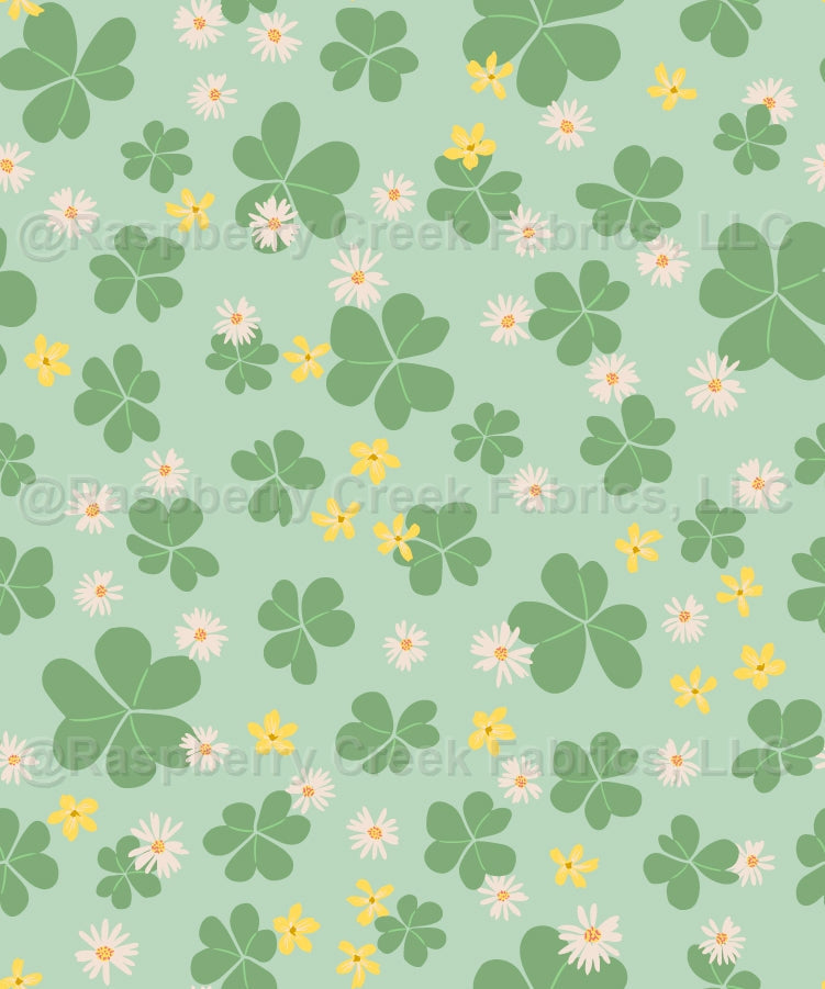Spring Clover and Daisies - Small - March Collection