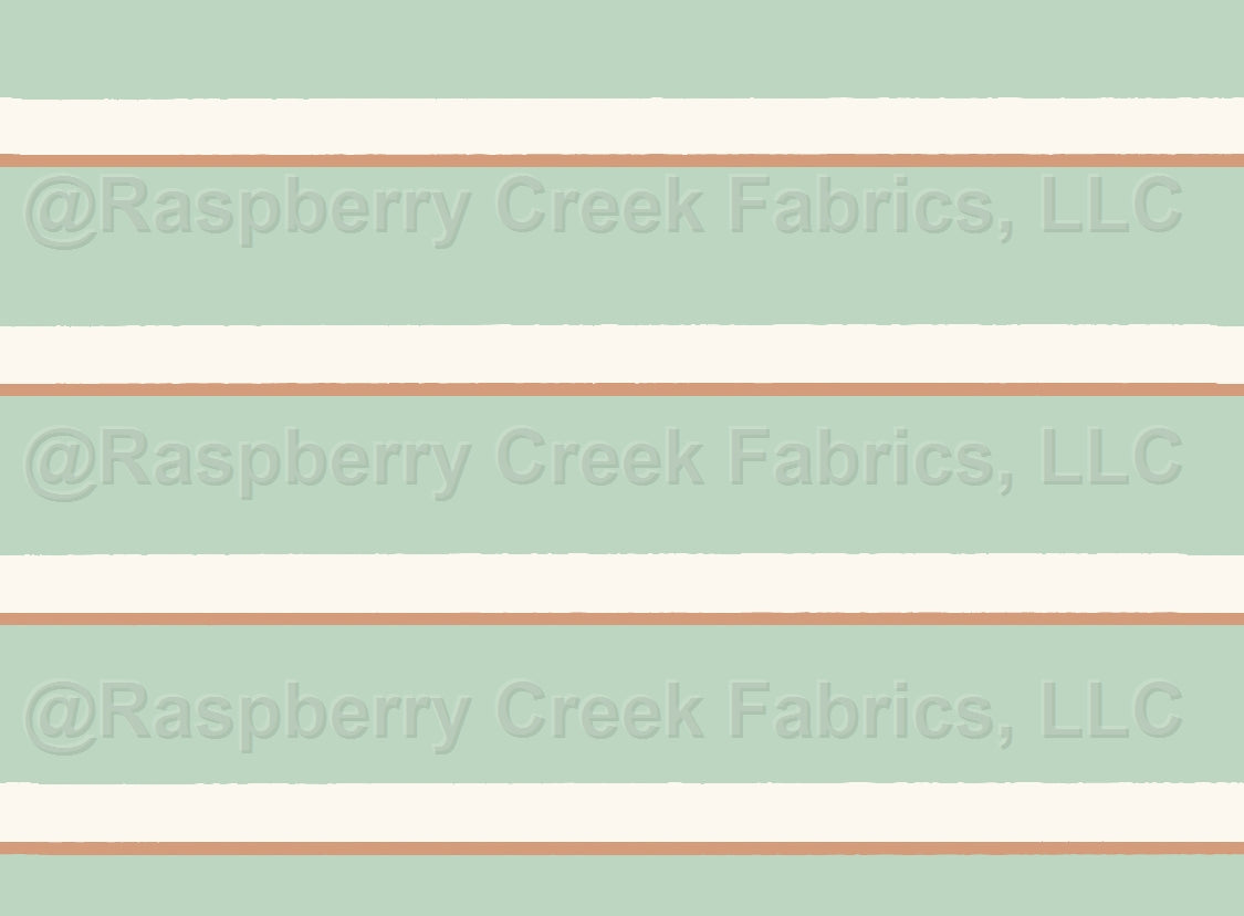Cottontail Stripe Green Fabric, Raspberry Creek Fabrics, watermarked