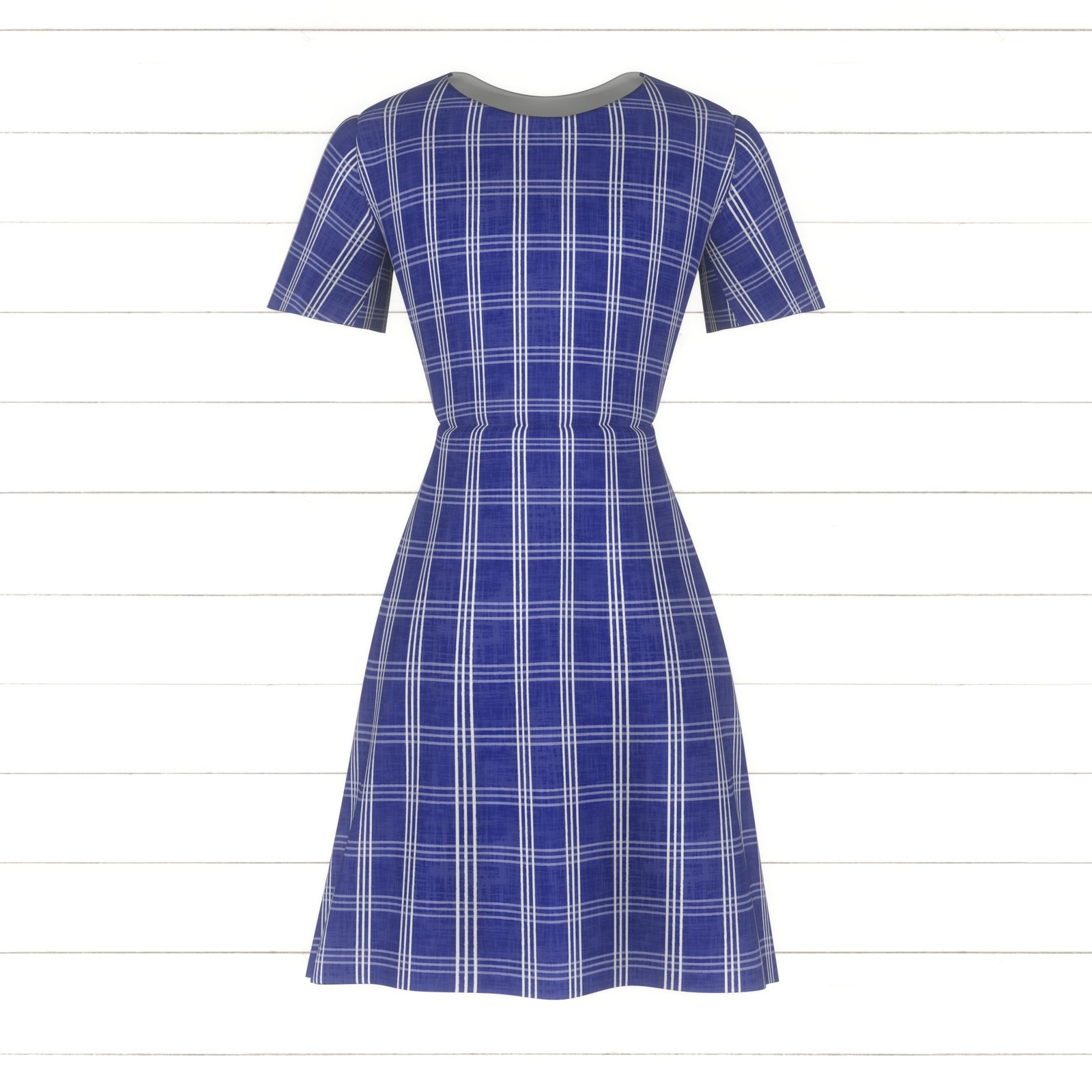 All American Plaid Blue Fabric, Raspberry Creek Fabrics, watermarked