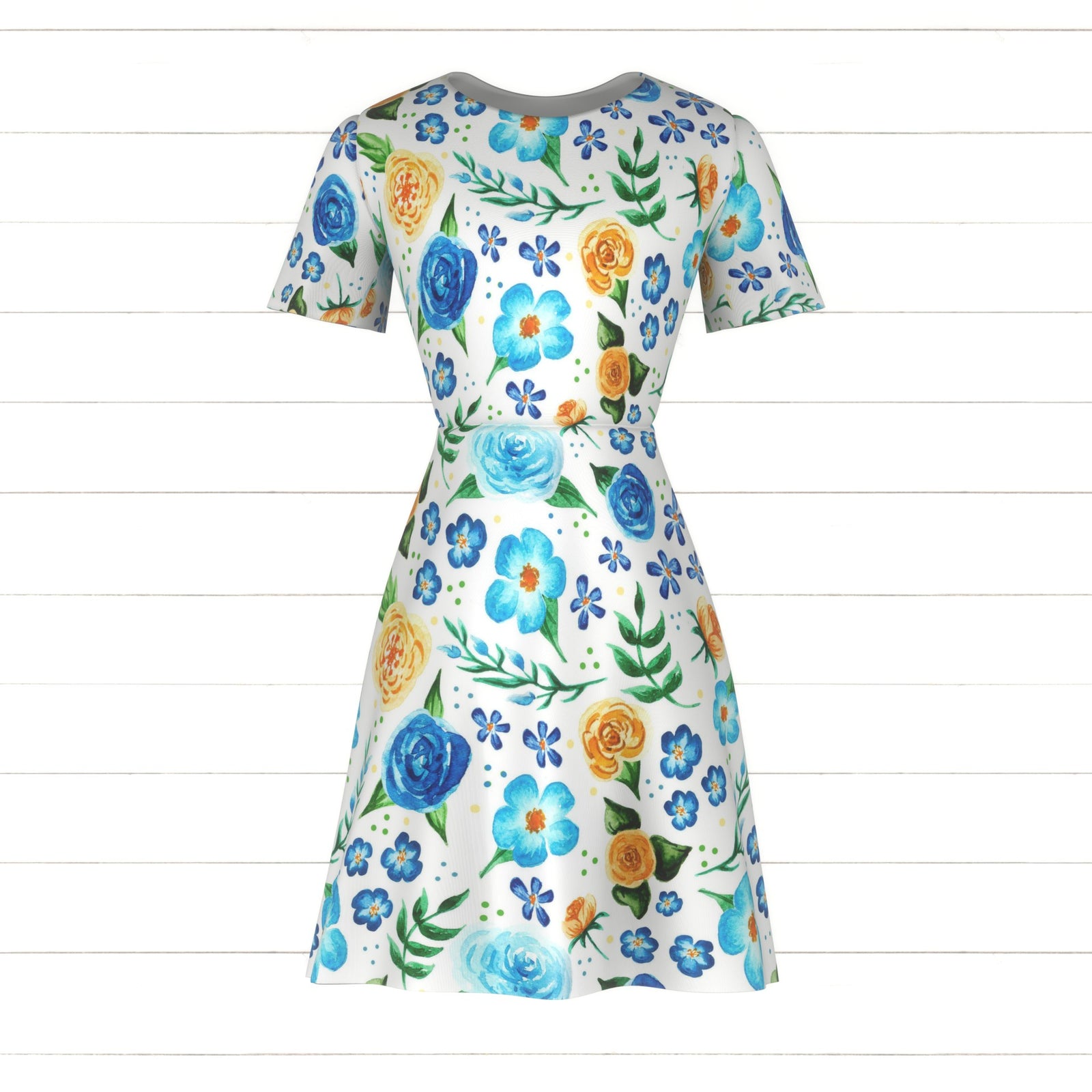 Blue and Yellow Floral Have Courage and Be Kind Collection