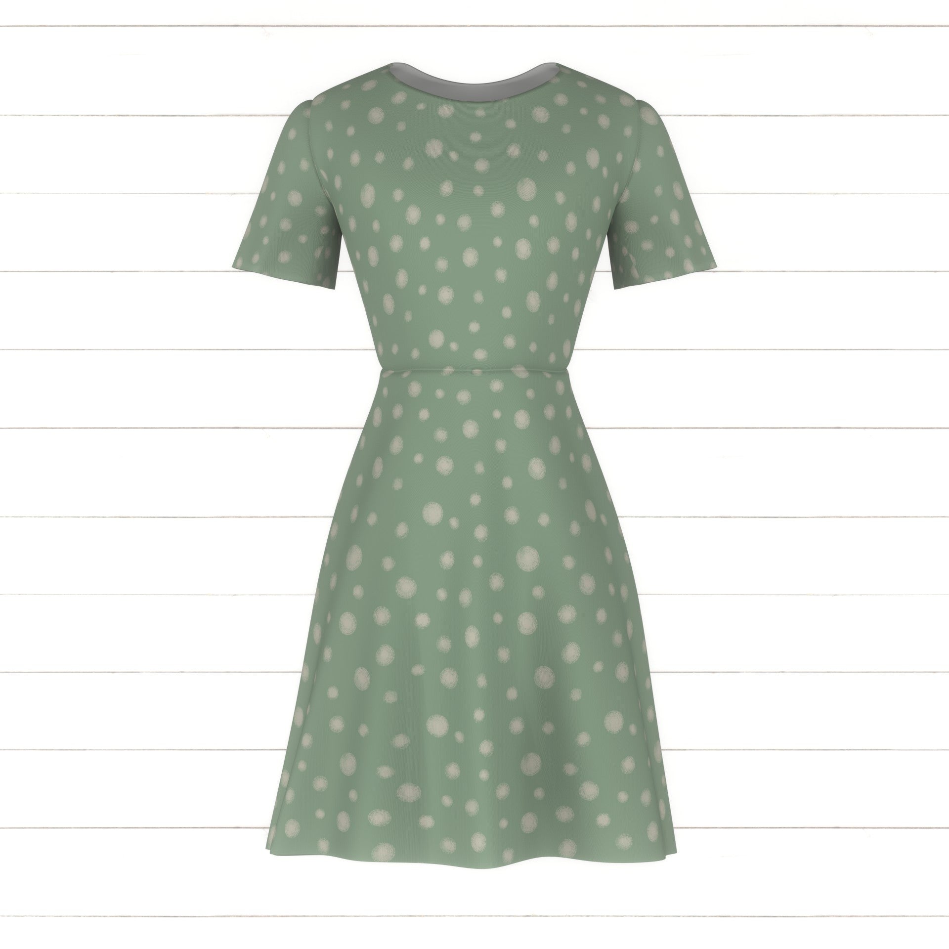 Rustic Random Dots, Cream on Sage Green Fabric, Raspberry Creek Fabrics