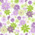 Funky and cute, purple and lime green simple florals on a white background - Carefree Days Collection Image