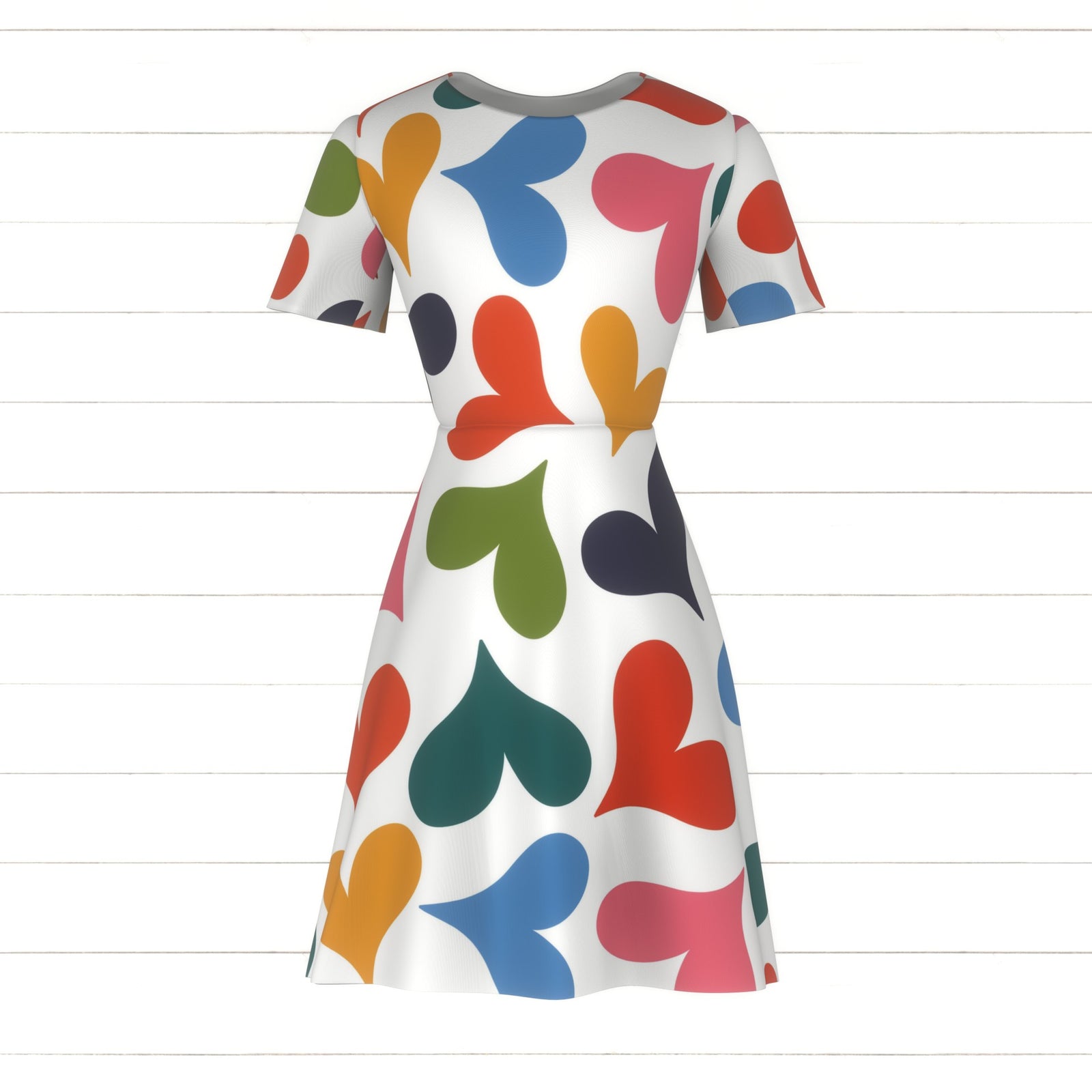 Retro Hearts Fabric and Wallpaper Print by Lisa Wornham Designs, Hearts Collection, children’s clothing