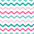 Pink and Mint Wavy Stripes on White Image