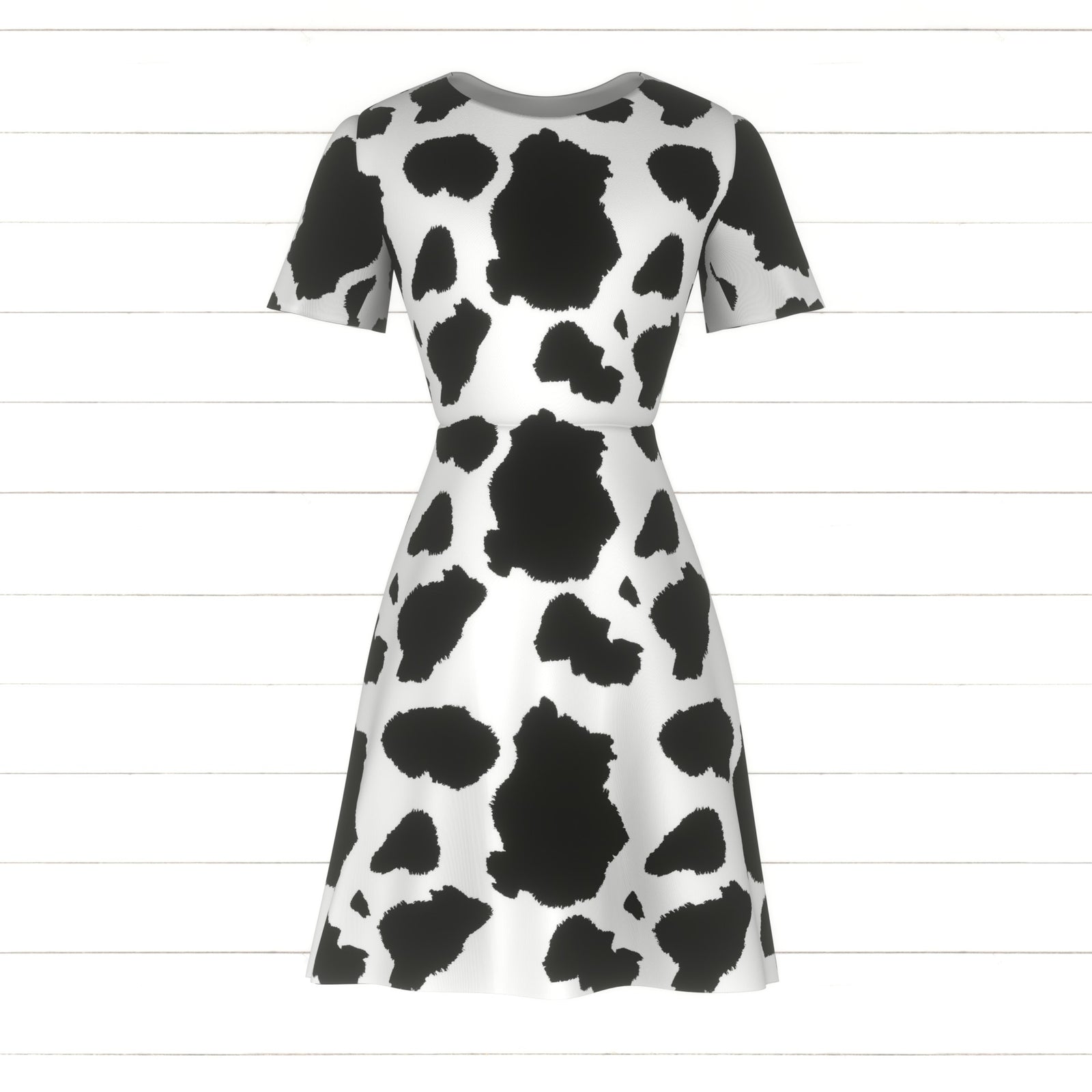 Black and White Cow Print Fabric, Farm Friends By Elise Peterson
