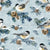 Winter Chckadee by MirabellePrint / Light Blue Linen Textured Image
