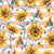 Sunflower bees by MirabellePrint / Blush and white striped Image
