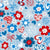 Patriotic Stars Stripes Hearts and Flowers Image