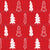 Christmas Tree Doodles on Red Image
