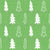 Christmas Tree Doodles on Green Image